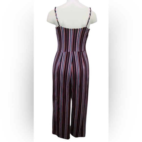 Ambiance Women’s Sleeveless Striped Romper - Picture 2 of 5